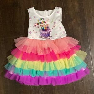 Happy Birthday Ruffle Dress - Size 5